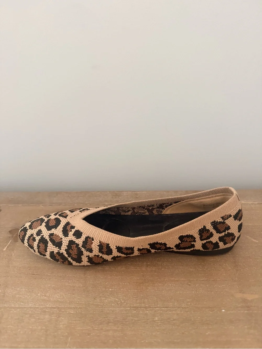 A New Day Leopard Print Pointed Toe Flats - Beige & Brown